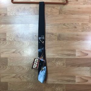 Vintage Ralph Marlin Star Wars Space Battle Lucas Film Tie Black & Gray